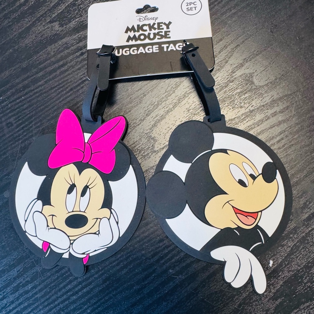 Disney Minnie & Mickey Mouse Luggage Tags (2 pc set)